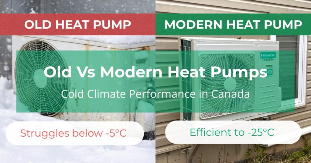 Many negative heat pump experiences are based on older systems like this one, not modern cold-climate models.